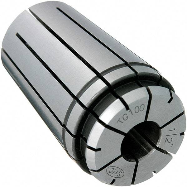 Techniks - TG100 21/64" Single Angle Collet - 0.0004" TIR, 3" OAL, 2.001" Overall Diam - Exact Industrial Supply