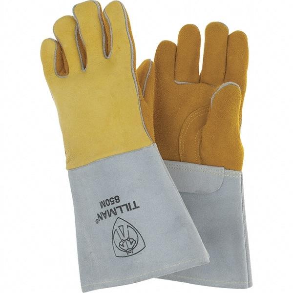 TILLMAN - Welder's & Heat Protective Gloves - MP MED TOPGR GOLDN ELSKIN WLDR GLOVES JT - Benchmark Tooling