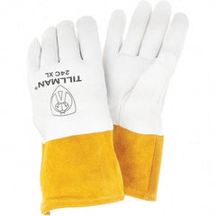 TILLMAN - Welder's & Heat Protective Gloves - MP(XL)TOP/G KIDS/SK, 4"CU TIG WLDR GLOVES - Benchmark Tooling