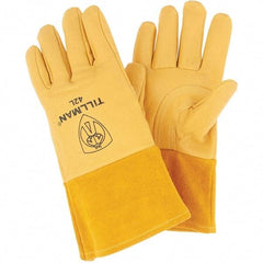 TILLMAN - Welder's & Heat Protective Gloves - MP(L) TOP GRAIN PIGSKIN,4" CUFF GLOVES - Benchmark Tooling