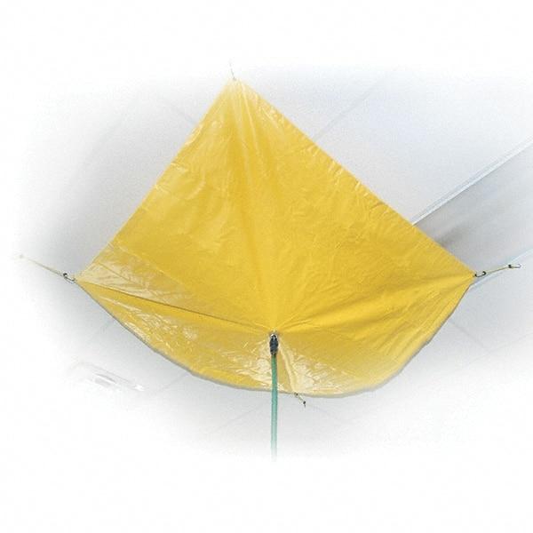 UltraTech - 20" Diam, Square Roof Leak Diverter - 5' Long x 5' Wide x 10 mil Thick, Yellow - Benchmark Tooling