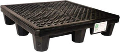 UltraTech - 66 Gal Sump, 3,000 Lb Capacity, 4 Drum, Polyethylene Spill Deck or Pallet - 53" Long x 53" Wide x 11-3/4" High, 2x2 Drum Configuration - Benchmark Tooling