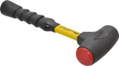 NUPLA - 16 oz Head 1-1/2" Face Diam Tough Polymer Non-Marring Dead Blow Hammer - 12-1/2" OAL, Fiberglass Handle - Benchmark Tooling