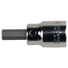 Hex Metric Bit Socket 3/8″ Square Drive with 1/4″ Replaceable Hex Bit 6 mm × 42 mm Overall Length - Benchmark Tooling