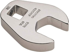 Proto - 15mm 3/8" Drive Chrome Crowfoot Wrench - 1-11/32" Head Diam x 1/4" Head Thickness, 1-5/8" OAL - Benchmark Tooling