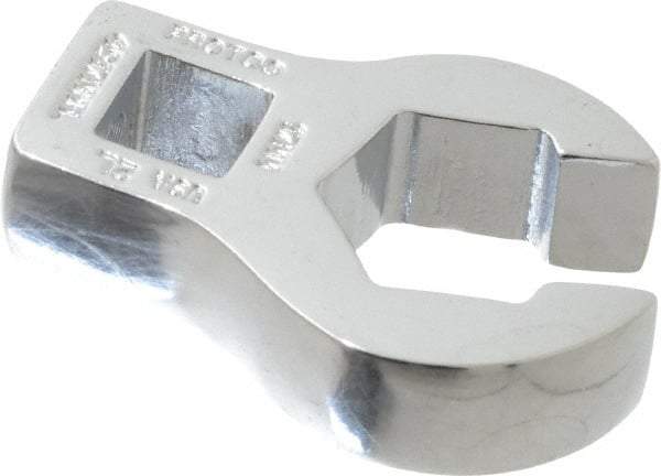 Proto - 17mm 6 Point 3/8" Drive Chrome Flare Nut Crowfoot Wrench - 2-29/32" Head Diam x 1/4" Head Thickness, 1-3/4" OAL - Benchmark Tooling