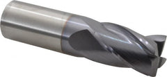 Kennametal - 1" Diam, 1-1/2" Length of Cut, 1" Shank Diam, 4" OAL, 4 Flute Solid Carbide Square End Mill - Exact Industrial Supply