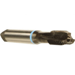 Emuge - 3/8-24 UNF 2BX 4 Flute Nitride Finish Cobalt Straight Flute Machine Tap - Modified Bottoming, Right Hand Thread, 2-15/16" OAL, 0.709" Thread Length, Oversize - Benchmark Tooling