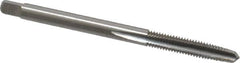 Cleveland - M3.5x0.60 Metric Coarse 6H 3 Flute Bright Finish High Speed Steel Straight Flute Standard Hand Tap - Taper, Right Hand Thread, 50.8mm OAL, 0.38" Thread Length, D4 Limit, Oversize - Exact Industrial Supply