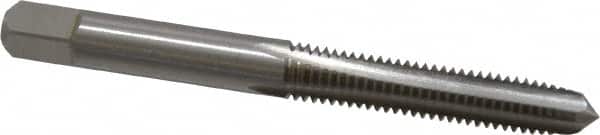 Cleveland - M6x1.00 Metric Coarse 6H 4 Flute Bright Finish High Speed Steel Straight Flute Standard Hand Tap - Plug, Right Hand Thread, 63.5mm OAL, 25.4mm Thread Length, D5 Limit, Oversize - Exact Industrial Supply