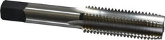 Cleveland - M16x2.00 Metric Coarse 6H 4 Flute Bright Finish High Speed Steel Straight Flute Standard Hand Tap - Plug, Right Hand Thread, 3.813" OAL, 1.81" Thread Length, D7 Limit, Oversize - Exact Industrial Supply