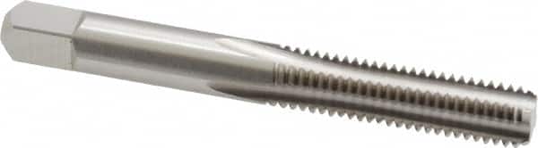 Cleveland - M8x1.25 Metric Coarse 6H 4 Flute Bright Finish High Speed Steel Straight Flute Standard Hand Tap - Bottoming, Right Hand Thread, 2.719" OAL, 0.69" Thread Length, D5 Limit, Oversize - Exact Industrial Supply