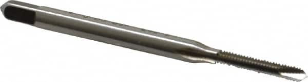 Cleveland - M2.5x0.45 Metric Coarse, 2 Flute, Bright Finish, High Speed Steel Spiral Point Tap - Plug Chamfer, Right Hand Thread, 1-13/16" OAL, 12.7mm Thread Length, 6H Class of Fit, Series 1011 - Exact Industrial Supply