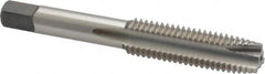 Cleveland - M12x1.75 Metric Coarse, 3 Flute, Bright Finish, High Speed Steel Spiral Point Tap - Plug Chamfer, Right Hand Thread, 3-3/8" OAL, 1.66" Thread Length, 6H Class of Fit, Series 1011 - Exact Industrial Supply