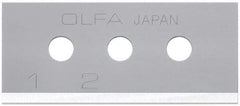 Olfa - 10 Piece Steel Safety Blade - 40mm OAL - Benchmark Tooling