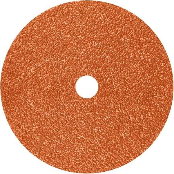 3M - 7" Diam 5/8-11 Threaded Hole 80 Grit Fiber Disc - Medium Grade, Ceramic, 8,600 Max RPM, Series 982C - Benchmark Tooling