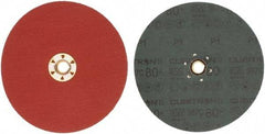 3M - 7" Diam 5/8-11 Threaded Hole 80 Grit Fiber Disc - Medium Grade, Ceramic, 8,600 Max RPM, Series 987C - Benchmark Tooling