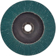3M - 60 Grit, 7" Disc Diam, 5/8-11 Center Hole, Type 29 Zirconia Alumina Flap Disc - 8,600 Max RPM, Cloth Backing, Arbor Attaching System, Coated - Benchmark Tooling