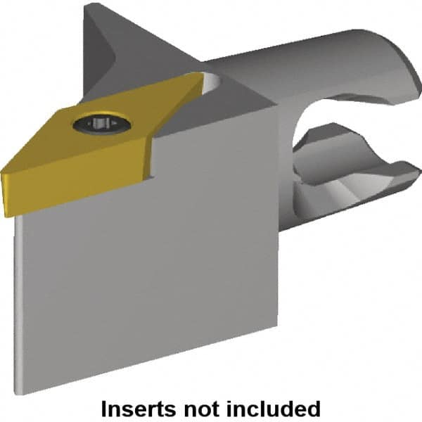 Kennametal - Left Hand Cut, Size KM16, VB.. Insert Compatiblity, Modular Turning & Profiling Cutting Unit Head - 10mm Ctr to Cutting Edge, 20mm Head Length, Series KM Micro - Benchmark Tooling