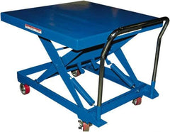 Vestil - 500 Lb Capacity Manual Scissor Elevating Cart - 14" to 34" Lift Height, 42" Platform Length x 42" Platform Width - Benchmark Tooling