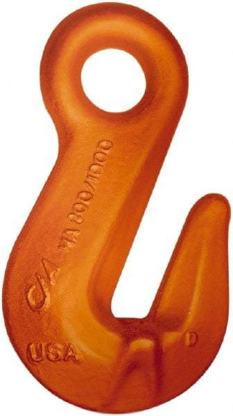 CM - Chain Grade 100, 22,600 Lbs. Load Limit Eye Cradle Grab Hook - 3/4 Inch Hook Throat, 5.06 Inch Reach, 1-1/4 Inch Eye Inside Diameter, 5/8 Inch Chain Diameter, 7.61 Inch Overall Length, 3/4 Inch Eye Thickness - Benchmark Tooling