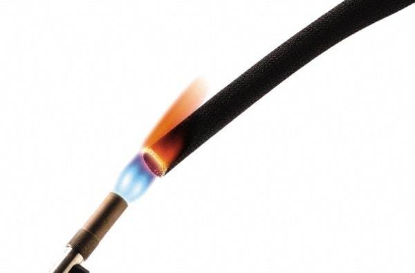 Techflex - Black High Temperature Cable Sleeve - 200' Coil Length, -94 to 1,200°F - Benchmark Tooling