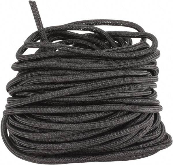 Techflex - Black Braided Cable Sleeve - 200' Coil Length, -103 to 257°F - Benchmark Tooling