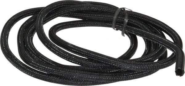Techflex - Black Braided Cable Sleeve - 10' Coil Length, -103 to 257°F - Benchmark Tooling