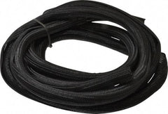 Techflex - Black Braided Cable Sleeve - 10' Coil Length, -103 to 257°F - Benchmark Tooling