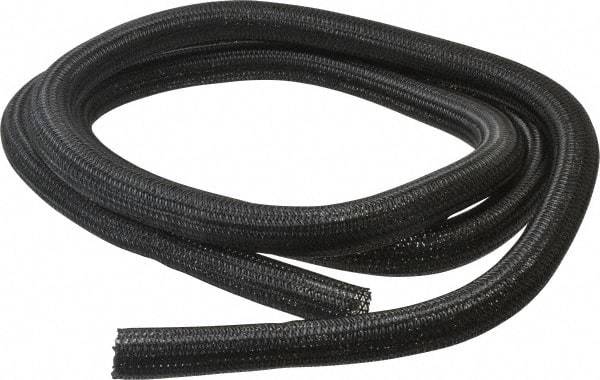 Techflex - Black Braided Cable Sleeve - 10' Coil Length, -103 to 257°F - Benchmark Tooling