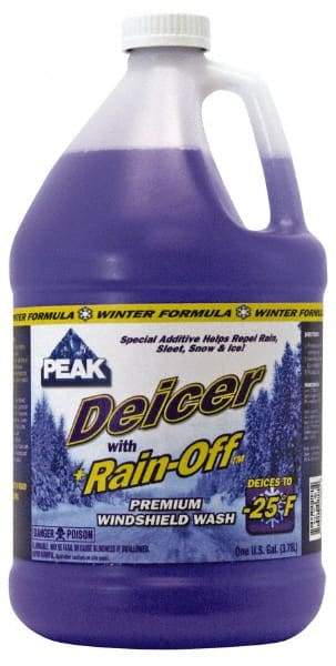 Peak - Water-Based Solution Windshield Washer Fluid - 1 Gal Bottle, -25°  Freezing Point - Benchmark Tooling