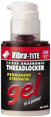 Vibra-Tite - 35 mL Bottle, Red, High Strength Gel Threadlocker - Series 135, 24 hr Full Cure Time, Hand Tool, Heat Removal - Benchmark Tooling