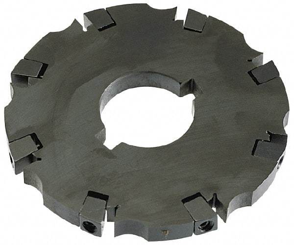 APT - Arbor Hole Connection, 0.765" Cutting Width, 1-7/8" Depth of Cut, 8" Cutter Diam, 1-1/2" Hole Diam, 16 Tooth Indexable Slotting Cutter - SM81 Toolholder, CTA 4 Insert - Benchmark Tooling