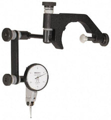 Mitutoyo - 0.0005" Graduation, 0.03" Max Meas, 0-15-0 Dial Reading, Indicator & Base Kit - 1-1/2" Dial Diam - Benchmark Tooling
