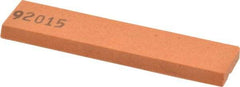 Made in USA - 3-1/2" Long x 3/4" Wide x 3/16" Thick, Aluminum Oxide Sharpening Stone - Rectangle, Fine Grade - Benchmark Tooling