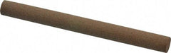 Made in USA - 4" Long x 3/8" Diam x 3/8" Thick, Aluminum Oxide Sharpening Stone - Round, Medium Grade - Benchmark Tooling