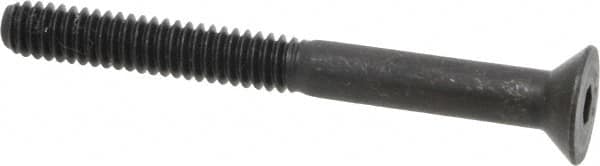 Value Collection - 1/4-20 UNC Hex Socket Drive, 82° Flat Screw - Alloy Steel, Black Oxide Finish, Partially Threaded, 2-1/2" OAL - Benchmark Tooling