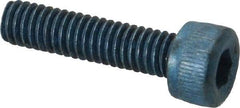 Metric Blue - M4x0.70 Metric Coarse Hex Socket Drive, Socket Cap Screw - Grade 12.9 Alloy Steel, Metric Blue Finish, Fully Threaded, 16mm Length Under Head - Benchmark Tooling