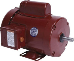 Leeson - 1 Max hp, 1,800 Max RPM, Electric AC DC Motor - 115/208-230 V Input, Single Phase, 56 Frame, 5/8" Shaft Diam, Rigid Base Mount, TEFC Enclosure - Benchmark Tooling