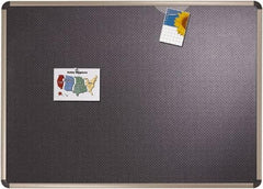 Quartet - 48" Wide x 36" High Cork Bulletin Board - Embossed Foam, Black - Benchmark Tooling