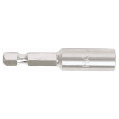 Stainless Steel Insert Bit Holder 1/4″ Drive Internal C-Ring for bit holding and magnetic 2.1″ Oal - Benchmark Tooling