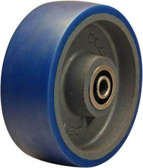 Hamilton - 8 Inch Diameter x 3 Inch Wide, Polyurethane Mold on to Cast Iron Center Caster Wheel - 2,000 Lb. Capacity, 3-1/4 Inch Hub Length, 3/4 Inch Axle Diameter, Sealed Precision Ball Bearing - Benchmark Tooling