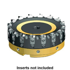 Kennametal - 16 Inserts, 125mm Cut Diam, 40mm Arbor Diam, 3mm Max Depth of Cut, Indexable Square-Shoulder Face Mill - 0/90° Lead Angle, 63mm High, Series AluMill - Benchmark Tooling