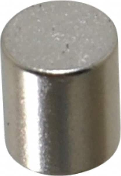 Mag-Mate - 0.22" Diam x 1/4" High Neodymium Rare Earth Magnet - 1.5 Lb Max Capacity, 200°F Max, Nickel Plated - Benchmark Tooling