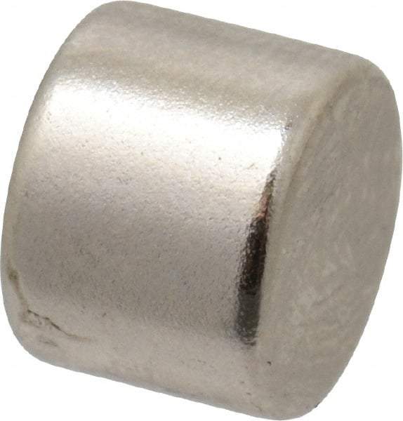 Mag-Mate - 0.32" Diam x 1/4" High Neodymium Rare Earth Magnet - 3.1 Lb Max Capacity, 200°F Max, Nickel Plated - Benchmark Tooling