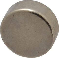 Mag-Mate - 1/2" Diam x 0.2" High Neodymium Rare Earth Magnet - 6 Lb Max Capacity, 200°F Max, Nickel Plated - Benchmark Tooling