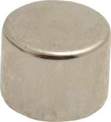 Mag-Mate - 1/2" Diam x 3/8" High Neodymium Rare Earth Magnet - 8.9 Lb Max Capacity, 200°F Max, Nickel Plated - Benchmark Tooling