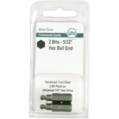 Ball End Hex Inch Insert Bit 5/32″ × 25mm (2 Bit Pack) - Benchmark Tooling