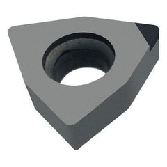 Walter - WCMW21.51 Grade WCB50 CBN Boring Insert - Uncoated, Trigon, 1/4" Inscr Circle, 3/32" Thick, 1/64" Corner Radius - Benchmark Tooling