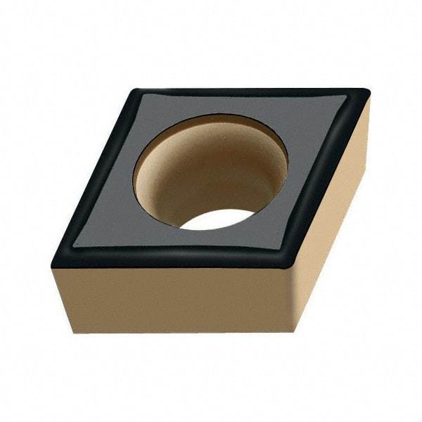 Walter - CCGT32.51 PF5 Grade WSM30 Carbide Turning Insert - TiAlN/Al2O3/ZrCN Finish, 80° Diamond, 3/8" Inscr Circle, 5/32" Thick, 1/64" Corner Radius - Benchmark Tooling
